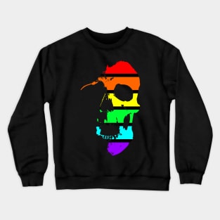 Neon Rainbow Skull Crewneck Sweatshirt